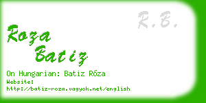 roza batiz business card